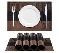 ISIYINER Tovagliette Lavabile Tovagliette da tavola Rettangolo Antiscivolo Resistenti al Calore per La Ristorante Cucina Set di 6