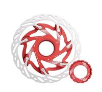 ISJRJF Disco Freno Pastiglie per rotori dei Freni a Disco Center Lock per Biciclette da Strada, rotori per Bici MTB, 140 mm, 160 mm, Parti per Dischi da Ciclismo CNC Disco Freno Posteriore(Red 160mm)