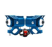 ISJRJF Faro per moto Adatto per Jeep 4WD ATV SUV UTV UTE Fari ausiliari per moto Specchietto retrovisore Fendinebbia anteriori Luci di guida Luci per motociclette(2PCs Blue)
