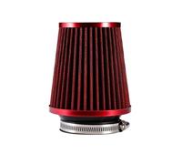ISJRJF Filtro Aria Filtro a Cono per Auto, Kit Universale per aspirazione Aria Fredda, Copertura Filtro Auto da Corsa Sportiva, alloggiamento da 76 mm, 3 Pollici Filtro Aria per Ricambio(Red)