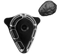ISJRJF Filtro Aria Filtro Aria Girevole Rosso Adatto per Harley Sportster 1200 XL1200S Sport Xl883 Copertura Antipioggia Filtro Aria per Ricambio(Gray Filter)