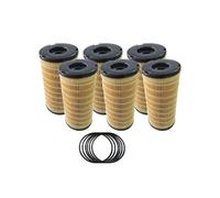 ISJRJF Filtro Olio per Automobili 6 Pezzi x Custodia Filtro Carburante Adatta per Massey JCB Matbro Terex 6560201 26560201 4816636 934181 BF7902 184223 Filtro Olio