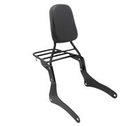ISJRJF Moto Sissy Bar Portabagagli Portapacchi per Sissy Bar con Schienale Staccabile Adatto per Kawasaki Vulcan VN 900 VN900 Custom Classic 1996-2023(A)