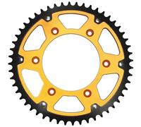 ISJRJF Pignone Motore Anteriore Adatto per Honda CR/CRF/XR, Moto Fuoristrada, pignone Posteriore per Catena da Corsa, Accessori di Modifica MTX Ingranaggio Catena(52T Gold)