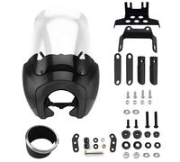 ISJRJF Spoiler per Moto Adatto per Harley Softail Low Rider S FXLRS 2020-2023 carenatura Anteriore per Motocicletta Alette Carenatura(Matte Black Clear)