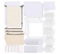 ISKDJBJG 128 Pezzi di Prodotti per Sublimazione, Kit per Sublimazione di Decorazioni Natalizie, Modello di Stampa A Caldo DIY