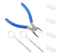 ISKDJBJG Pinze In Nylon Strumenti per La Creazione di Gioielli Pinze In Acciaio al Carbonio Strumenti Pinze In Nylon Morbido Pinze A Doppia Ganascia Piatta In Nylon per Perline