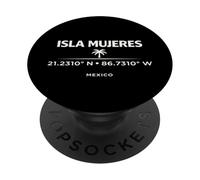 Isla Mujeres Messico Coordinates Island Travel Design PopSockets PopGrip Adesivo