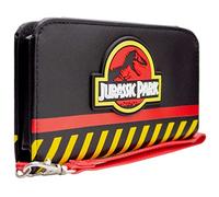 Isla Nublar Jurassic Park Ingen Dept Borsa/Portamonete Bi-Fold con Scomparto Telefono, Tasca per Monete & Porta Carte, Nero