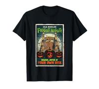 Isla Nublar Paura Notte Jurassic Park Halloween Design Maglietta