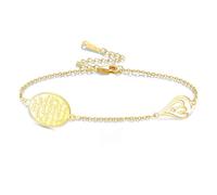 Islamic Ayatul Kursi Bracciale ovale per le donne Allah Teardrop Link Bracciali Arabi Musulmani Corano Calligrafia Braccialetto di fascino Islam Eid Ramadan Regalo Gioielli (Bracciale islamico-G)