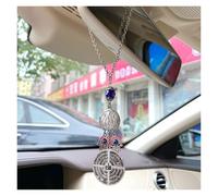 Islamic Car Pendant - Stainless Steel Allah Four Qul Suras Rear View Mirror Hanging Ornament for Muslim Vehicles