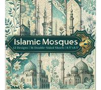 Islamic Mosques Scrapbook Paper Craft Pad: 12 Mosque Design, 36 Double-Side Sheets Printed on 8.5"x8.5" Sized Scrapbooking Paper. Perfect for Ramadan ... Projects, Cardstock, Collage, Home Decor Etc.