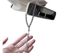 Islamic Ottoman Turkish 33 Beads Crescent Moon Car Pendant - Quran Hanging Ornament Stainless Steel Rear View Mirror