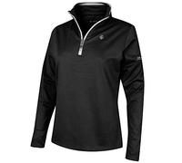 Island Green da donna a 1/2 zip caldo strato, donna, Ladies 1/2 Zip Neck Warm Layer, Black, M