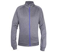 Island Green Golf Ladies Contrast Full Zip Flexible Thermal Breathable Ultra Light Top, Maglia Donna, Grigio Marl/Lavanda, Taglia 18