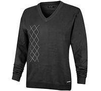 Island Green Isola Verde da Donna da Donna con Scollo a V Pullover Maglione, Donna, Felpa, Ladies V Neck Jumper, Black, L