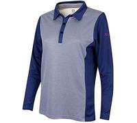 Island Green - Polo da Donna a Maniche Lunghe, Modale, Donna, Polo Top, IGLTOP1751, Marina Francese/Rosso, 16
