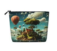 Island House Ballooning Borsa da toilette e cosmetici da donna, borsa unisex per articoli da toeletta, borsa per la cura personale