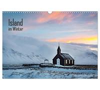 Island im Winter (Wandkalender 2026 DIN A3 quer), CALVENDO Monatskalender: Atemberaubende Landschaften
