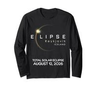 Islanda Eclipse 2026 Agosto 12 Total Solar Reykjavík Maglia a Manica