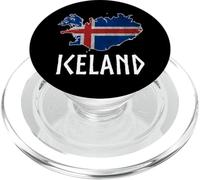 Islanda mappa bandiera viaggio Souvenir Vintage Distressed Islanda PopSockets PopGrip per MagSafe
