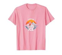 Islanda, Terra, di, Fuoco, e, Ghiaccio, Avventura, Grafico Maglietta, Uomo, Rosa, L