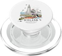 Islanda Terra di fuoco e ghiaccio Vulcano Chiesa Souvenir PopSockets PopGrip per MagSafe
