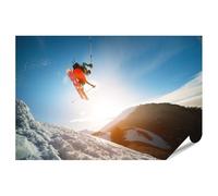 islandburner Empire Interactive - Poster XXL con immagine "Skisspring" prima del tramonto in montagna, immagini di alta qualità