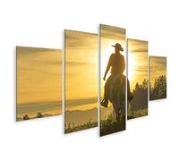 islandburner Immagine su Tela Cavaliere Prima del Tramonto In Paesaggio Immagini Murali Poster