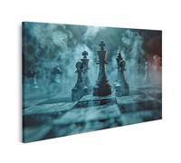 islandburner Immagine su Tela Figure Di Scacchi Nella Nebbia Di fronte Contesto Mistico Immagini Murali Poster