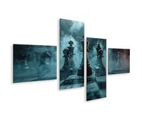 islandburner Immagine su Tela Figure Di Scacchi Nella Nebbia Di fronte Contesto Mistico Immagini Murali Poster