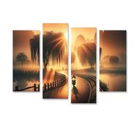 islandburner Immagine su Tela Giro in moto al tramonto Lungo Un Paesaggio pittoresco Immagini Murali Poster