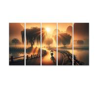 islandburner Immagine su Tela Giro in moto al tramonto Lungo Un Paesaggio pittoresco Immagini Murali Poster