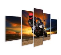 islandburner Immagine su Tela Motociclisti Prima del Tramonto Su Strada Aperta Immagini Murali Poster