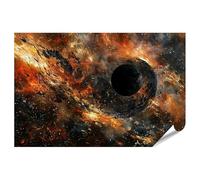 islandburner Poster con immagine Prime, buco nero nella tempesta di fuoco dell'universo distrutto Immagini Premium Stampa fotografica