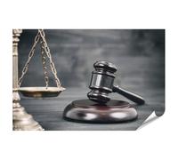 islandburner Poster di alta qualità con martello e bilancia della giustizia per giuristi, grande formato