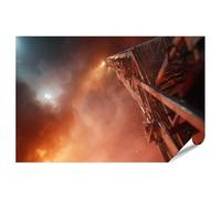 islandburner Poster di alta qualità, scala drammatica dei vigili del fuoco, per ufficio, per eroi della vita quotidiana, standard