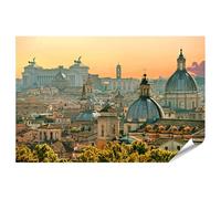 islandburner Poster Roma Panorama con edifici storici e cupole - grande formato