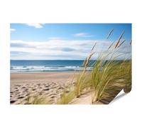 islandburner Poster spiaggia soleggiata con erba delle dune - Poster 130 x 90 cm