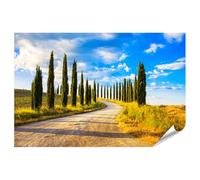 islandburner Poster Toscana Cipressi strada bianca paesaggio rurale Italia Europa Ita - Poster 90 x 60 cm