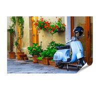 islandburner Poster Vespa Roller Italiano Pienza Toscana - Poster 90 x 60 cm