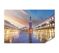 islandburner Poster XXL con immagine Piazza San Marco all'alba in venezia vuota, stampa fotografica di alta qualità