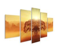 islandburner Prime Immagine su tela Alba albero nella nebbia paesaggio scena immagini murali poster