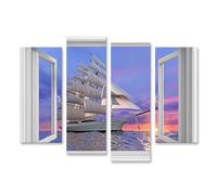islandburner Prime Immagine su tela Barca a vela al tramonto orizzonti lontani immagini murali poster