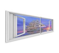 islandburner Prime Immagine su tela Barca a vela al tramonto orizzonti lontani immagini murali poster