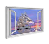 islandburner Prime Immagine su tela Barca a vela al tramonto orizzonti lontani immagini murali poster