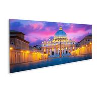 islandburner Prime Immagine su tela Basilica di San Pietro Luce Serale Cielo Architettura Roma Viaggio Fotografia Immagini Murali Poster