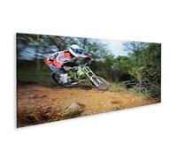 islandburner Prime Immagine su tela Ciclisti Avventura nella foresta Downhill Action Immagini Murale Poster