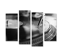 islandburner Prime Immagine su tela Dischi in vinile Giocatore in primo piano Nero Bianco Immagini Poster